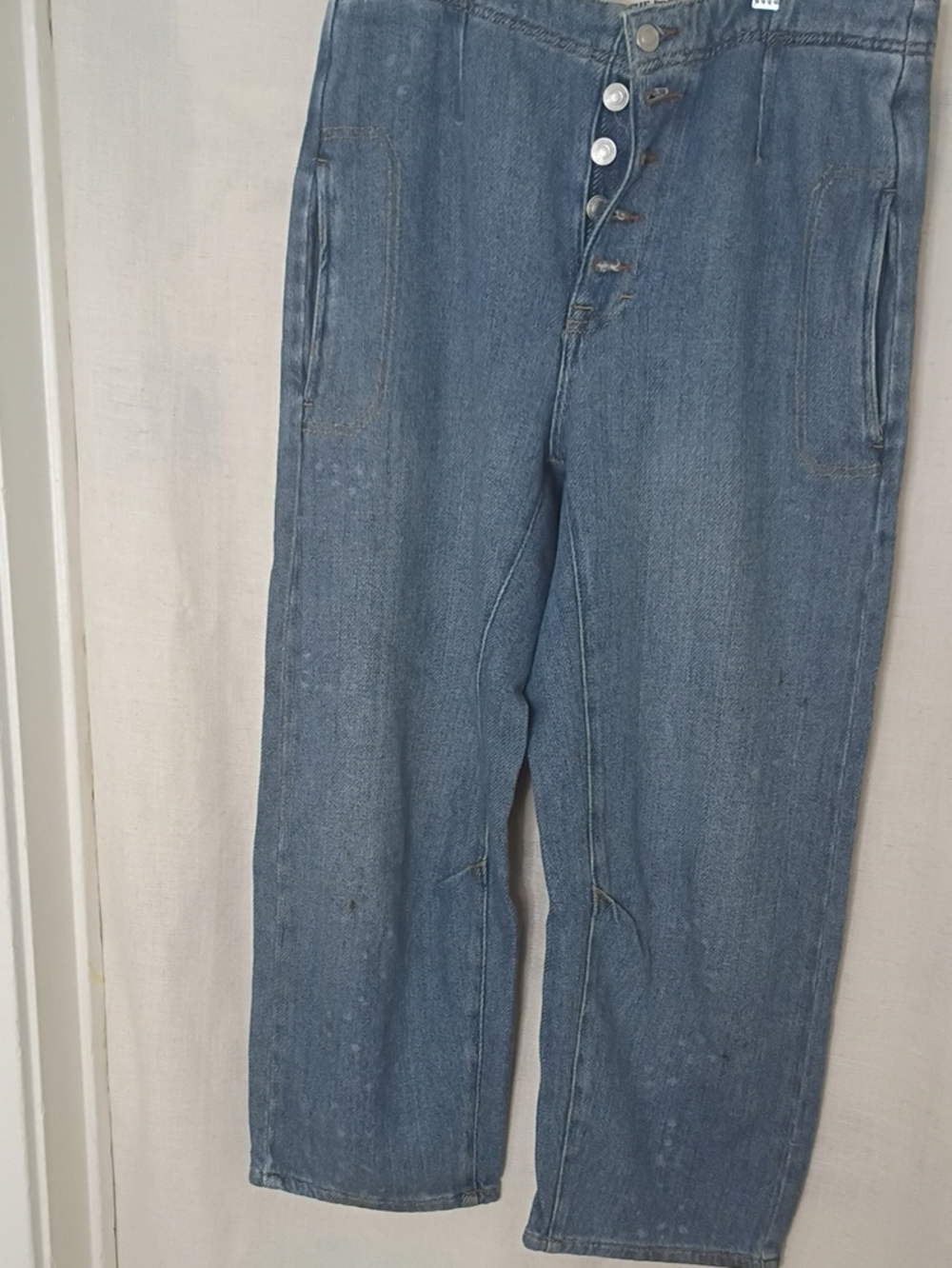 We The Free Men's Light Blue Relaxed Button-Fly Jeans